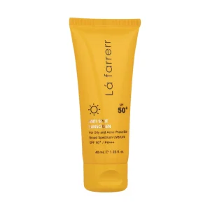 کرم ضدآفتاب و ضدلک بی‌رنگ لافارر مدل SPF50، مناسب پوست‌های چرب، حجم 40 میلی‌لیتر